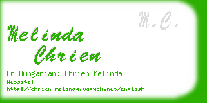 melinda chrien business card